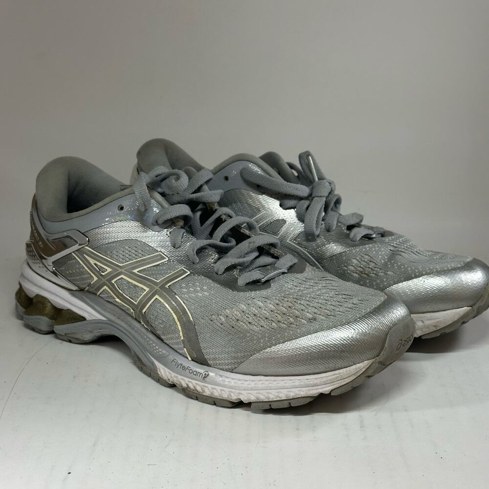 ASICSGel Kayano 26 Running Shoe Men’s 7‎ Platinum Piedmont Gray